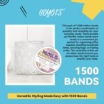 HOYOLS Clear Elastic Hair Rubber Bands, 1500pcs Mini Small Clear Ponytail Elastics Holders for Blond Kids Girls Hair No Crease Damage No Hurt 1 Inch TPU - Image 5
