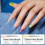 Modelones Nail Art Brushes Set, Nail Brush kit Gel Polish, Extension Gel, Liner, Clean up, Carving, Apex Building, Dotting Pens Professional Tools for Drawing Painting 3D Design Salon & DIY Use - Image 5