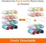Lifewit Water Bottle Organizer, Stackable Kitchen Pantry Organization and Storage, 12-Bottle Plastic Holder, Countertop 4Pack, Modern Design - Image 4