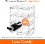 Lifewit Water Bottle Organizer, Stackable Kitchen Pantry Organization and Storage, 12-Bottle Plastic Holder, Countertop 4Pack, Modern Design - Image 6