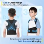 babaka Back Brace Posture Corrector for Kids, Adjustable Full Back Support, for Upper and Lower Back Pain Relief, Scoliosis, Dowagers Hump, Hunchback, Thoracic, Spine Corrector (XX-Large, Waist: 28''-33'') - Image 4