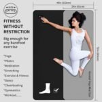 CAMBIVO Large Yoga Mat 183cm x 122cm Wide Exercise Mat & Large Workout Mat (6' x 4') for Yoga, Pilates, Stretching, Cardio Home Gym Floor, Non- Slip Anti Tear Eco-Friendly Yoga Mat(Black,6mm） - Image 3