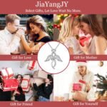 925 Sterling Silver Guardian Angel Necklace for Women 18K White Gold Plated Angel Pendant Jewelry for Her - Image 8