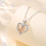 INFUSEU Unique Initial Necklaces for Women Girls Small Heart Letter Jewelry, Meaningful Personalized Gifts - Image 3