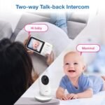 VTech VM819 Baby Monitor with Camera and Audio, 2.8” Screen Portable Baby Camera, Night Vision, 2-Way Audio, Temperature Sensor and Lullabies, Secure Transmission No WiFi, Ideal for Baby/Elderly/Pet - Image 6