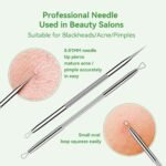Pimple Popper Tool Kit,Blackhead Remover Tool 5 Pcs Blackhead Extractor Tool for Face Comedone Zit Acne Whitehead Blemish, Stainless Steel Extraction Tools Set - Image 5