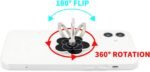 LaMignonne Cell Phone Ring Holder Flower Finger Ring Grip Stand 360° Rotation 180° Flip Universal Kickstand Compatible with All Smartphones (Dark) - Image 4