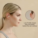 eleror Extra-Small Wireless Earbuds for Small Ears Z1, Semi-in Ear Bluetooth Invisible Headphones, Low-Profile & Lightweight for Side Sleeping, Cycling & Helmet Use, iPhone Android - Image 4