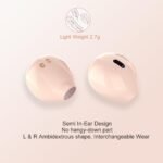 eleror Invisible Wireless Blue Tooth Earbuds Mini Earpiece Small Ear Buds Semi in-Ear Headphone Touch Control for Work/Home/Music/Audiobooks and Podcasts - Image 4