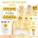 Gift Baskets for Women, Sending Sunshine Sunflower Care Package for Women, Thank You, Get Well, Sympathy Inspirational Valentine's Day Gifts for Her Mom Sister Girlfriend Wife, Self Care Spa Basket - Image 3