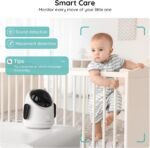 BOIFUN Smart WiFi Baby Monitor, 1080P HD 4.3" Wireless Display, App & Monitor Control, Night Vision, Auto Tracking, Motion & Sound Detection, Temperature & Humidity Sensor - Image 4