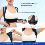 Vicorrect Posture Corrector for Back Support: Adjustable Shoulder Straightener for Women Men - Comfortable Upper Back Brace for Office Home Use - Image 5