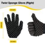 Selalu Curl Sponge Set with Glove, Metal Brush Pick and Twist Comb for Men and Women - Image 5