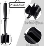 Hamburger Meat Chopper, VAVOLO High-Temp Heat-Resistant Ground Meat Masher, Versatile Nylon Non-Stick Ground Beef Masher with 5-Blade Head, Kitchen Gadgets, Dishwasher Safe(Black) - Image 3