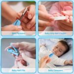 Baby Grooming Kit - 26 in 1 Nursery Essentials Baby Registry Shower Gift for Newborns, Infants, Toddlers, Boys, Girls Kids-Safety Baby Comb, Brush, Finger Toothbrush, Nail Clippers, Scissors(Blue) - Image 10