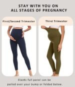 wirarpa Women's Maternity Leggings Over The Belly Pregnancy Yoga Pants Buttery Workout Activewear 25" - Image 6