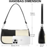 NIUEIMEE ZHOU Shoulder Bag for Women Retro Vegan Leather Classic Clutch Tote HandBags Purses with Zipper Closure - Image 5