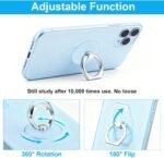 VOVIGGOL Transparent Phone Ring Holder Stand 2 Pcs, 360° Rotation Cell Phone Ring Holder Mobile Finger Kickstand Hand Phone Grip for iPhone, Clear Phone Ring for Phone Case (Round) - Image 4