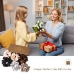 Lolalet Scrunchies for Women, Satin Hair Softer Than Silk Ties Sleep, Big Scrunchy Ponytail Holder with Elastic Bands Girls Thick Thin Curly -6 Pack, Style A - Image 4