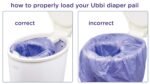 Ubbi Diaper Pail Plastic Bags, Disposable Baby Waste Bags, 3 Pack, 75 Count, 13-Gallon Bags - Image 4