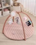 Blissful Diary Baby Play Gym Mat, Tummy Time Activity Mat with 6 Detachable Toys for Skill Development, Baby Essentials Gift, Soft Pink - Image 4
