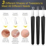 Pimple Popper Tool Kit, IUMAKEVP 15 PCS Professional Stainless Steel Blackhead Remover Comedone Extractor Tools for Removing Pimples, Blackheads, Zit on Face - Acne Removal Kit with Metal Case (Black) - Image 3