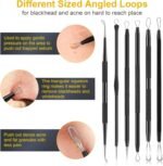 Pimple Popper Tool Kit, IUMAKEVP 15 PCS Professional Stainless Steel Blackhead Remover Comedone Extractor Tools for Removing Pimples, Blackheads, Zit on Face - Acne Removal Kit with Metal Case (Black) - Image 5