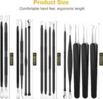 Pimple Popper Tool Kit, IUMAKEVP 15 PCS Professional Stainless Steel Blackhead Remover Comedone Extractor Tools for Removing Pimples, Blackheads, Zit on Face - Acne Removal Kit with Metal Case (Black) - Image 7