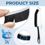 Cleangor Crevice Cleaning Brushes, Scrub Brush for Hard to Reach Small Space, Home Essentials, Cleaning Supplies, Cleaning Tools for Household Use, Bathroom, Shower, Kitchen, Window, Toilet (2, Black) - Image 3