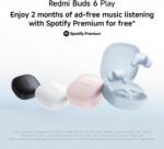 Xiaomi Redmi Buds 6 Play | 10mm Dynamic Driver | AI Noise Reduction | Up to 36-Hour Battery Life | Bluetooth® 5.4 | Touch Control - Global Version - Blue - Image 3