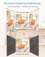 HelloBaby 4" IPS Video Baby Monitor with Camera - No WiFi, 26Hrs Battery, Night Vision, 2-Way Audio, Remote PTZ & Temp Sensor, 1000ft Range for Cribs/Nursery/Pets/Travel - Image 4