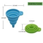 KongNai Kitchen Funnel Set 4 Pack, Small and Large, Kitchen Gadgets Accessories Foldable Silicone Collapsible Funnels for Filling Water Bottle Liquid Transfer Food Grade - Image 4
