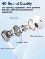 MAS CARNEY 3.5mm Jack for Apple Earbuds Wired, Universal Comfort Fit with Mic for iPhone, Samsung, Android, Gaming, and Travel - Image 3