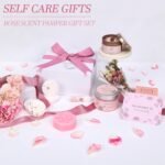 EXTALOW Spa Gifts for Women Bath and Body Gift Basket Valentines Day Gift Rose Home Spa Set Self Care Gifts for Mom Sister Her Wife Birthday Gifts for Women Spa Kit Care Package Thank You Gift - Image 3