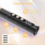 Denabuty Cordless Electric Nail Drill File: 35000RPM Professional Nail Drill Machine with UV LED Nail Lamp Charging Base, Manicure Pedicure Kit E File for Acrylic Gel Dip Powder Polish Black - Image 6