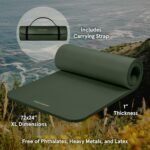 Retrospec Solana Yoga Mat 1" Thick w/Nylon Strap for Men & Women - Non Slip Exercise Mat for Home Yoga, Pilates, Stretching, Floor & Fitness Workouts - Image 3