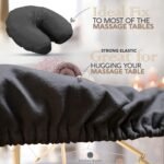 London Linens 3 Piece Set Massage Table Sheets Set - 100% Natural Cotton Flannel- Includes Massage Table Cover, Massage Fitted Sheet, and Massage Face Rest Cover (Charcoal Grey) - Image 5