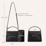BOSTANTEN Small Crossbody Bags for Women Trendy Top Handle Shoulder Purse Vegan Leather Handbags with Flap - Image 4