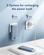 VEGER Portable Charger for iPhone Built in Cables and Wall Plug, 10000mah Slim Fast Charging USB C Power Bank, Travel Essential Battery Pack Compatible with iPhones, iPad, Samsung More Devices(Blue) - Image 4