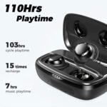 Tribit Wireless Earbuds, 110H Playtime Bluetooth 5.3 IPX8 Waterproof Touch Control True Wireless Bluetooth Earbuds with Mic Earphones in-Ear Deep Bass Built-in Mic Bluetooth Headphones, FlyBuds 3 - Image 3