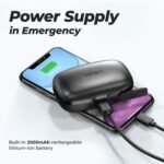 Tribit Wireless Earbuds, 110H Playtime Bluetooth 5.3 IPX8 Waterproof Touch Control True Wireless Bluetooth Earbuds with Mic Earphones in-Ear Deep Bass Built-in Mic Bluetooth Headphones, FlyBuds 3 - Image 4