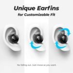 Tribit Wireless Earbuds, 110H Playtime Bluetooth 5.3 IPX8 Waterproof Touch Control True Wireless Bluetooth Earbuds with Mic Earphones in-Ear Deep Bass Built-in Mic Bluetooth Headphones, FlyBuds 3 - Image 5