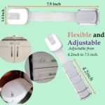 Child Safety Lock Baby Proofing 3M Adhesive No Drilling for Cabinet Drawer Toilet (6Pack Grey child safety lock) - Image 3