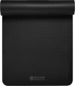 Gaiam Essentials 2/5" Thick (10mm) Yoga & Pilates, Fitness & Exercise Mat with Easy-Cinch Carrier Strap Cushion Support For Fitness and Gym Workouts - Image 6