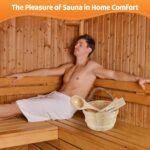 JOJOCY 4-Piece Premium Wooden Sauna Accessories Kit, 1-Gallon Handmade Pine Bucket & Ladle, Thermo-Hygrometer, 15-Minute Hourglass, Complete Home Sauna Set - Image 3