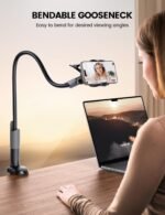 Lamicall Gooseneck Phone Holder for Bed - Cell Phone Mount Clamp Clip, Flexible Long Arm, Overhead Mount for Desk Headboard Bedside, for iPhone Air 17 Pro Max, 16 Pro Max, 15, 14 & 4-7" Phone - Image 3