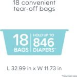 Diaper Genie Easy Roll Refill with 18 Bags - for the Diaper Genie Signature and Platinum pails | Lasts Up to 5 Months or Holds Up to 846 newborn Diapers Per Refill blue 1 Count - Image 12