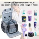 POCDUORG Waxing Kit Carry Bag Compatible with Tress Wellness - Portable Organizer for Wax Warmer, Wax Beans, Pre & After Wax Sprays, and Accessories - Only Bag (Light Gray) - Image 4