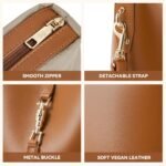 BOSTANTEN Small Bucket Bag for Women Crossbody Bags Trendy Vegan Leather Shoulder Purses Designer Ladies Handbags - Image 5