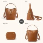 BOSTANTEN Small Bucket Bag for Women Crossbody Bags Trendy Vegan Leather Shoulder Purses Designer Ladies Handbags - Image 6